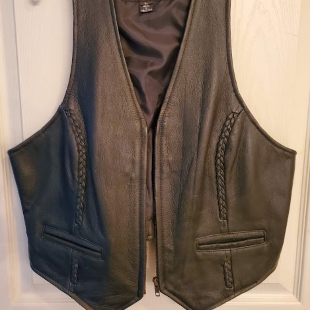 Leather Motorcycle Vest